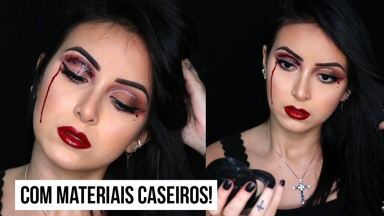 MAQUIAGEM DE HALLOWEEN FÁCIL