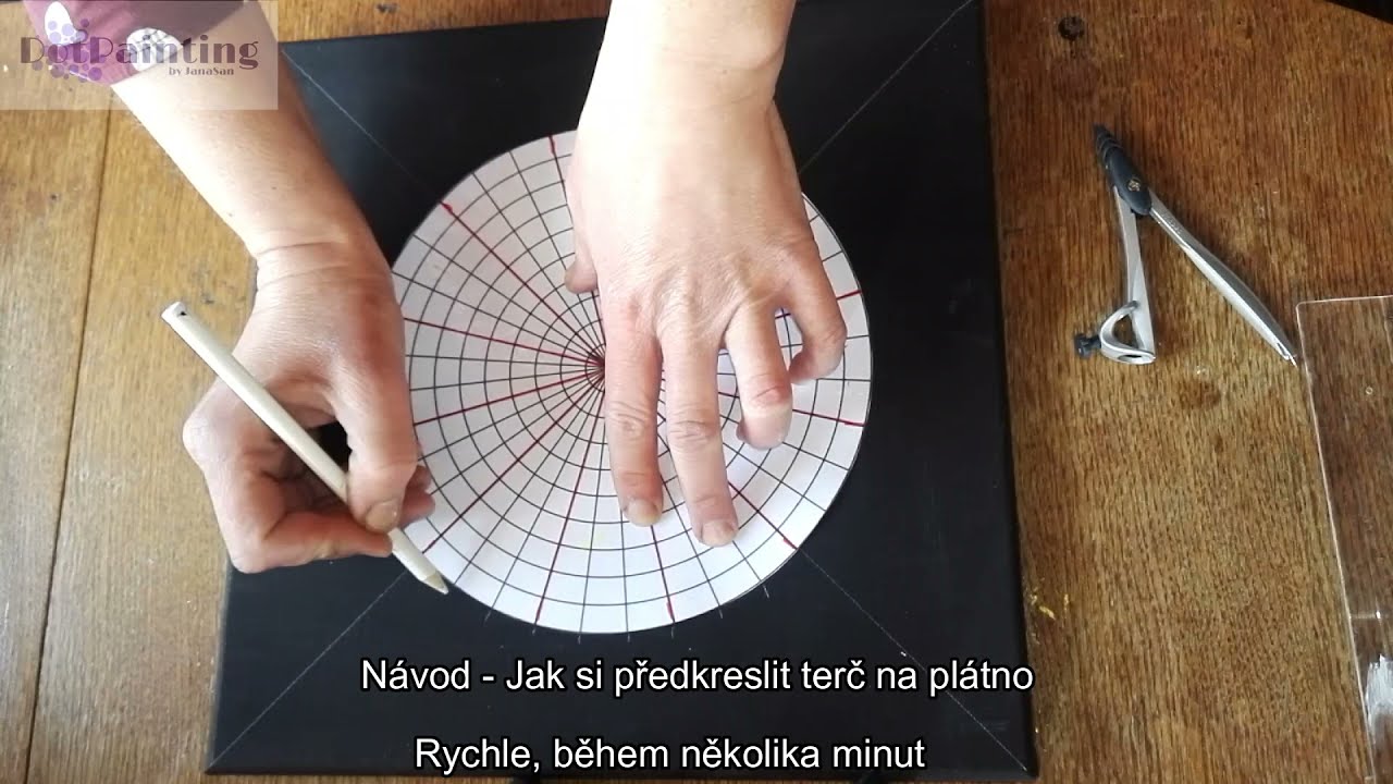 Jak si předkreslit mřížku pro tečkování mandal – jednoduchý návod pro začátečníky