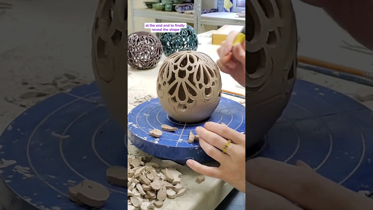 How I carve my luminaries. #ceramic #pottery #potteryart #carving #potterylife #clay #potterycrafts