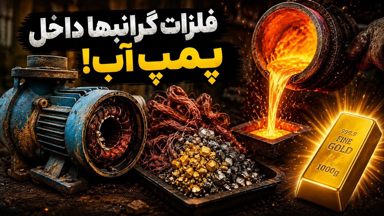 پمپ آب چقدر مس داره ؟ #ریخته_گری  #ذوب