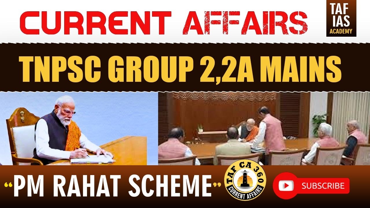 CURRENT AFFAIRS | PM RAHAT SCHEME | KEERTHANA MAM | TAF