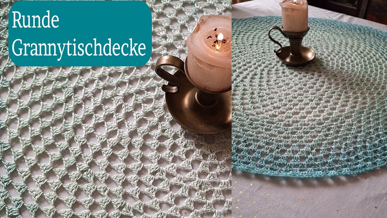 Runde Granny -Tischdecke #häkeln