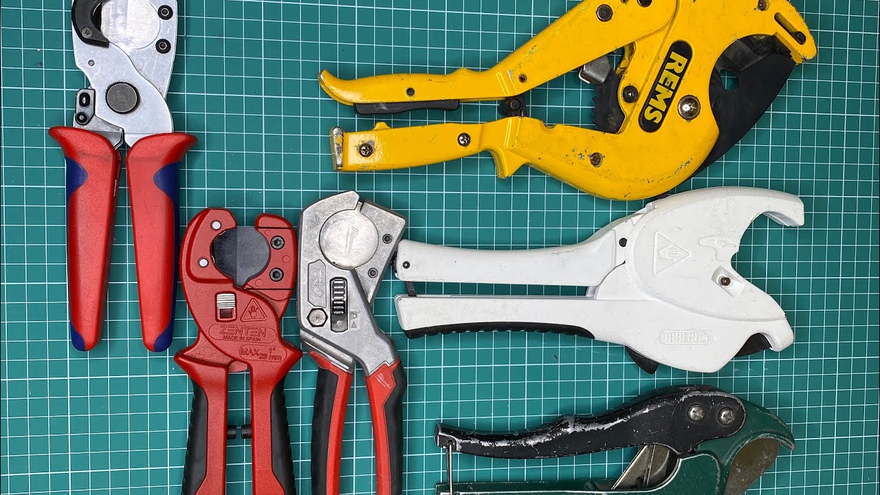 Распаковка и сравнение топовых ножниц для пластиковых труб knipex zenten milwaukee rems и др.