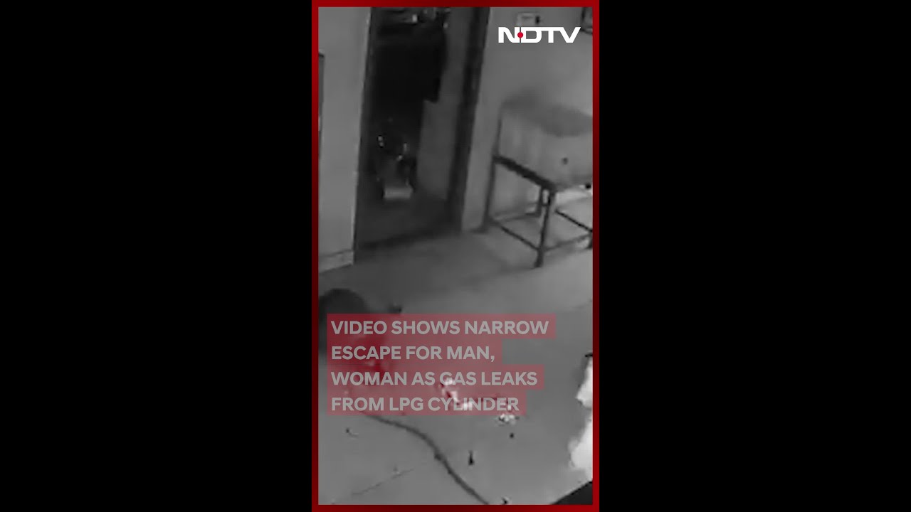 LPG Gas Explosion | Narrow Escape For Man, Woman As Gas Leaks From LPG Cylinder