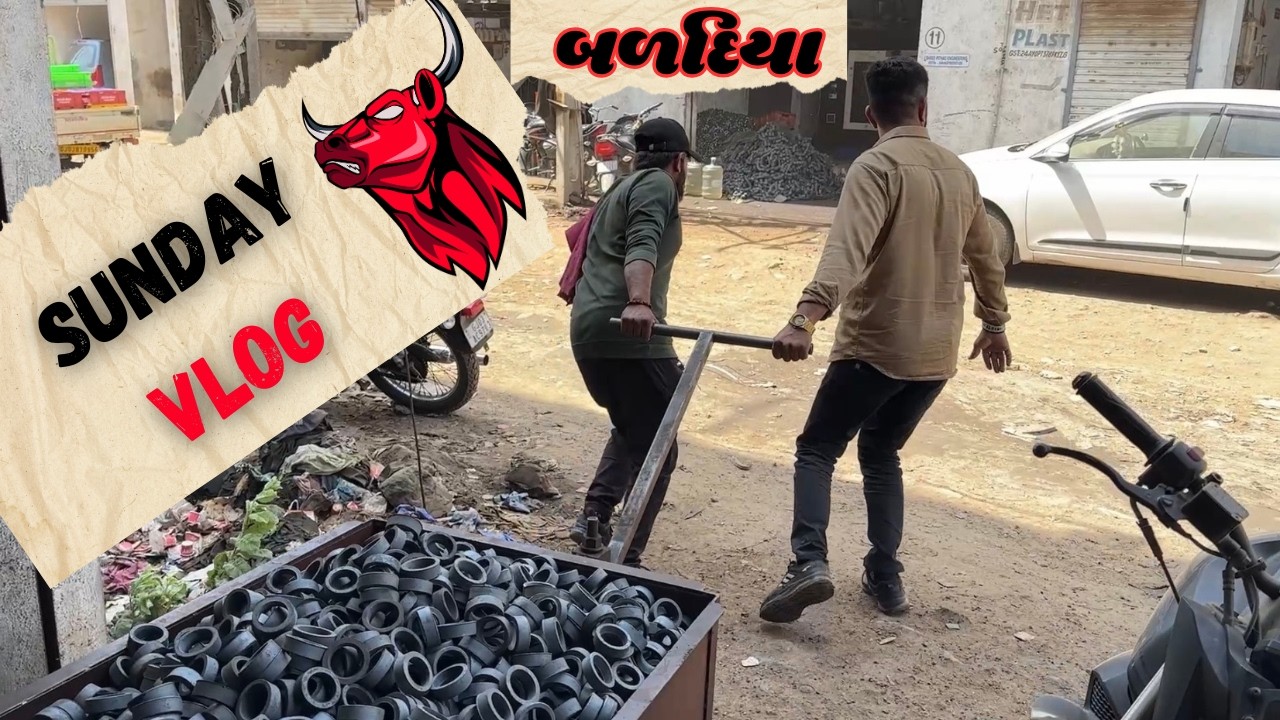 આજે તો બળદ ની જેમ ગાડુ ખેચ્યુ હો… | Sunday Vlog | Factory and Related activities |@bhavinundhad303 