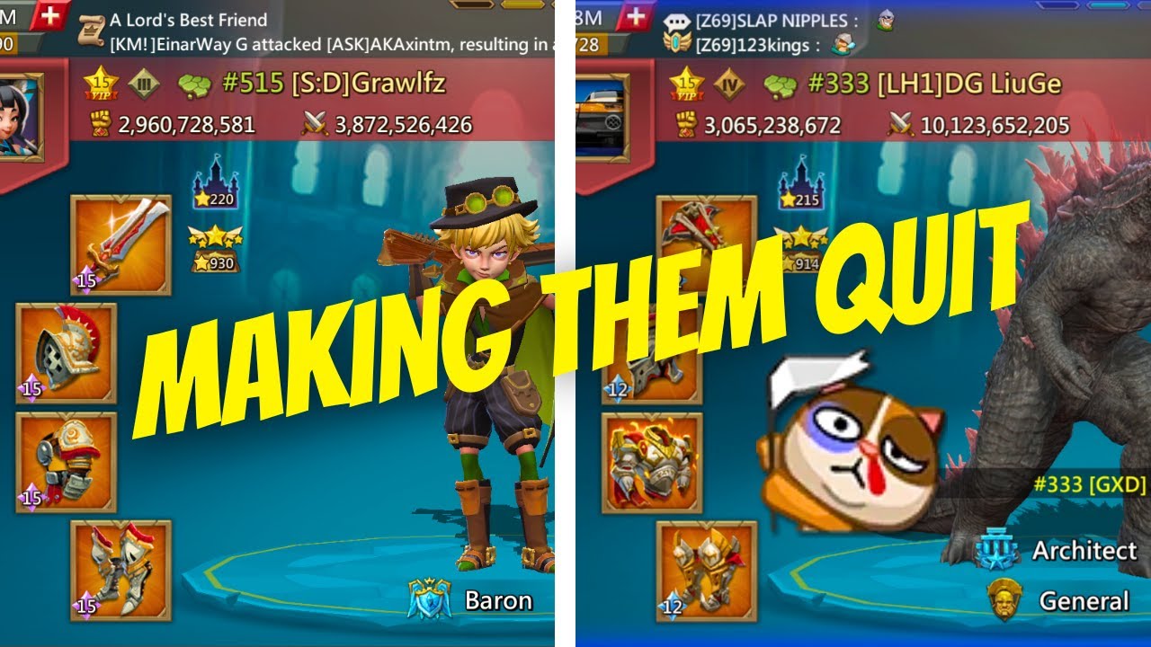 Kick Emperor Pushes Grawlf and DG Liuge out of Top 10 with 44 Blue Account - Lords Mobile
