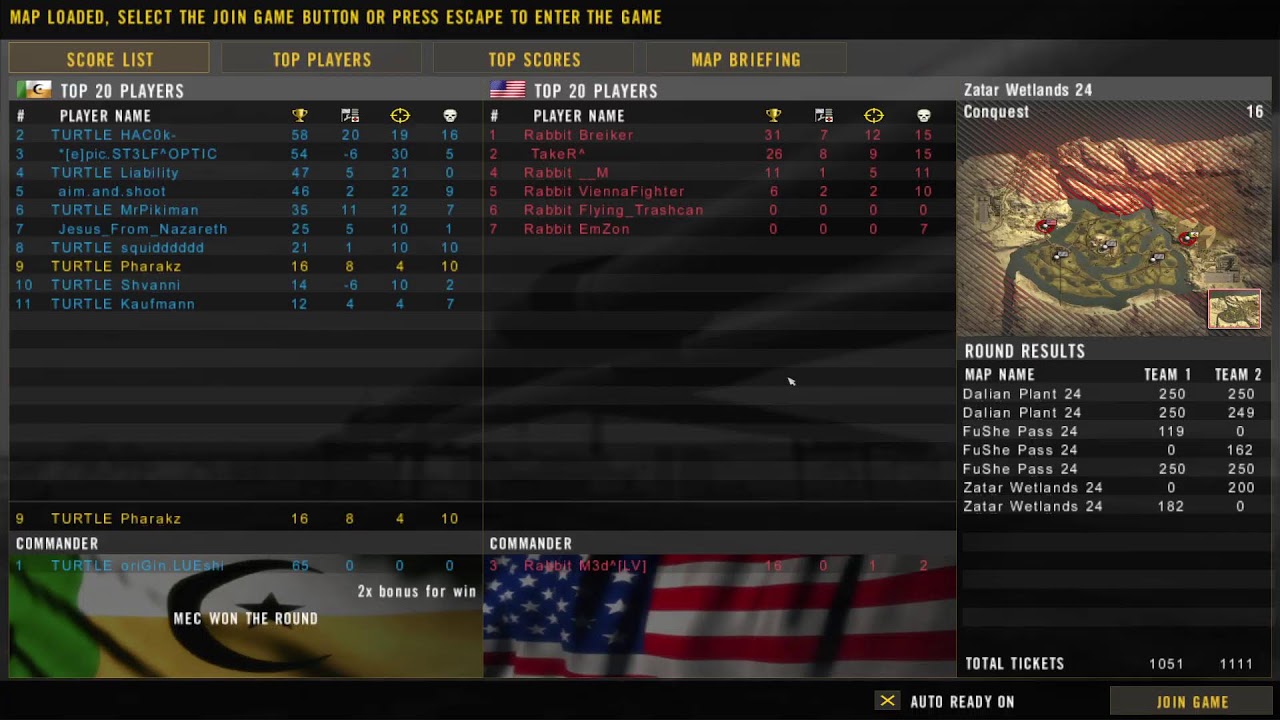 Tryhard Turtles vs. Raging Rabbits - Battlefield 2 12on12 Cup 2025 Match #2