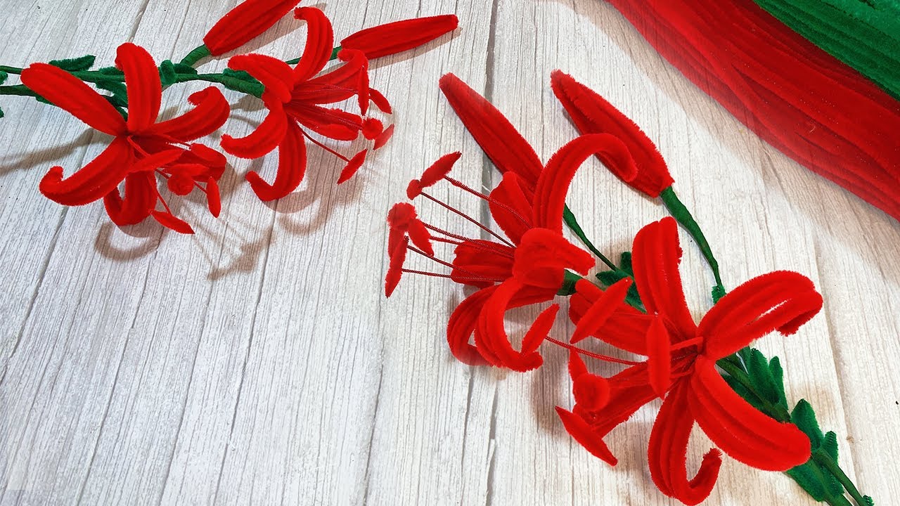 DIY Beautiful flowers with Pipe Cleaner - DIY Pipe Cleaner Sarilang flower - DIY Chenille Flowers