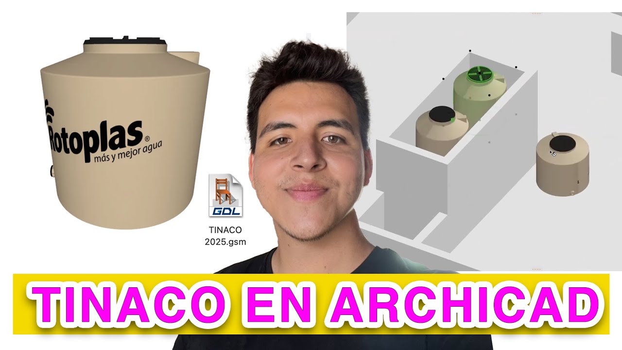 Cómo CREAR LIBRERÍAS PERSONALIZADAS en ARCHICAD 🎨 | TINACO ROTOPLAST + CURSO GRATIS 🚀