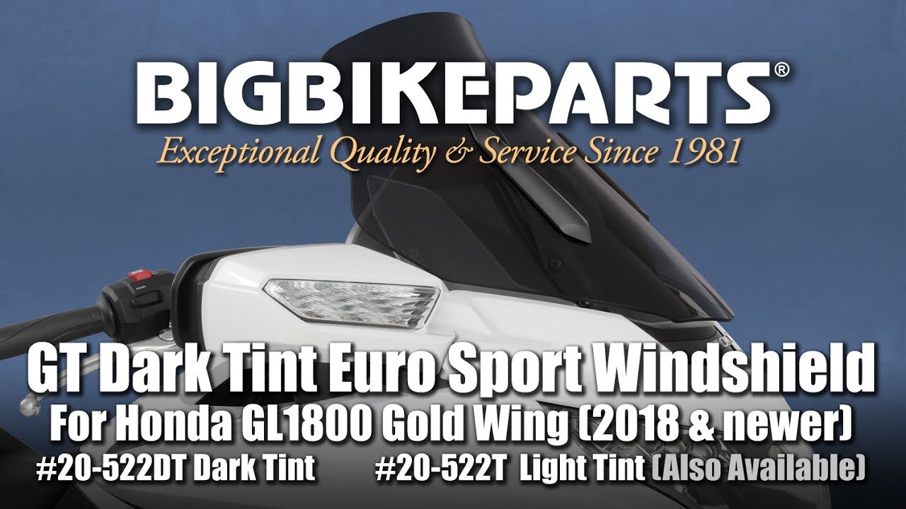 Dark Tint GT Euro Windshield for Honda GL1800 Gold Wing (2018-)