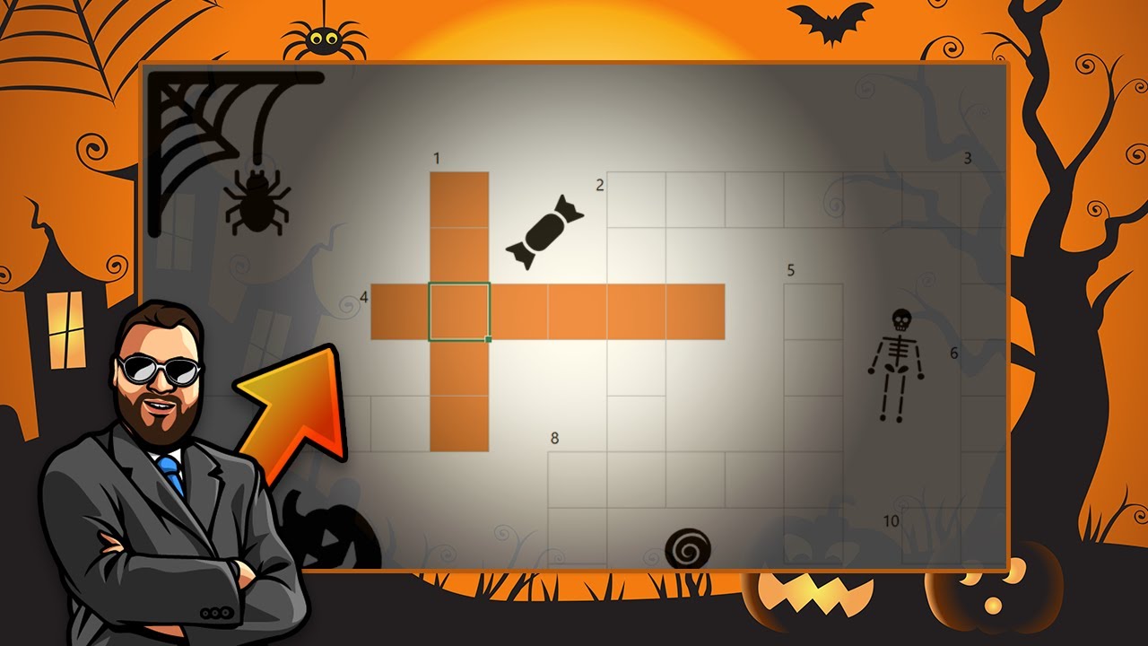 Interactive crosswords in Excel: Spooky Edition 👻 🎃