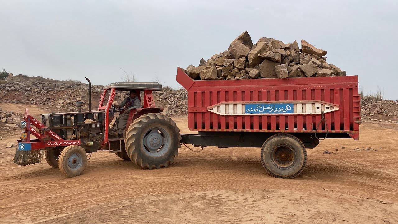 Expert Driver Skilfully Reverses a Stone Loaded Trolley into Crusher.Satisfying videos.#stonecrusher
