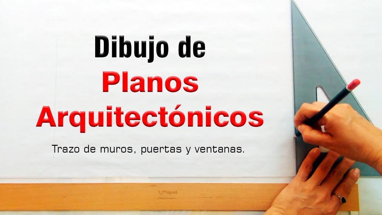 Dibujo de planos arquitectónicos. Parte 2. Muros, puertas y ventanas.