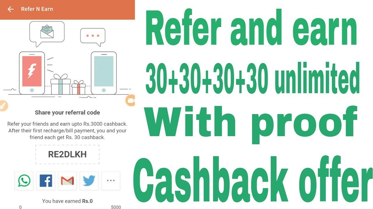 Freecharge Offer || Refer And Earn || Yt Tricks