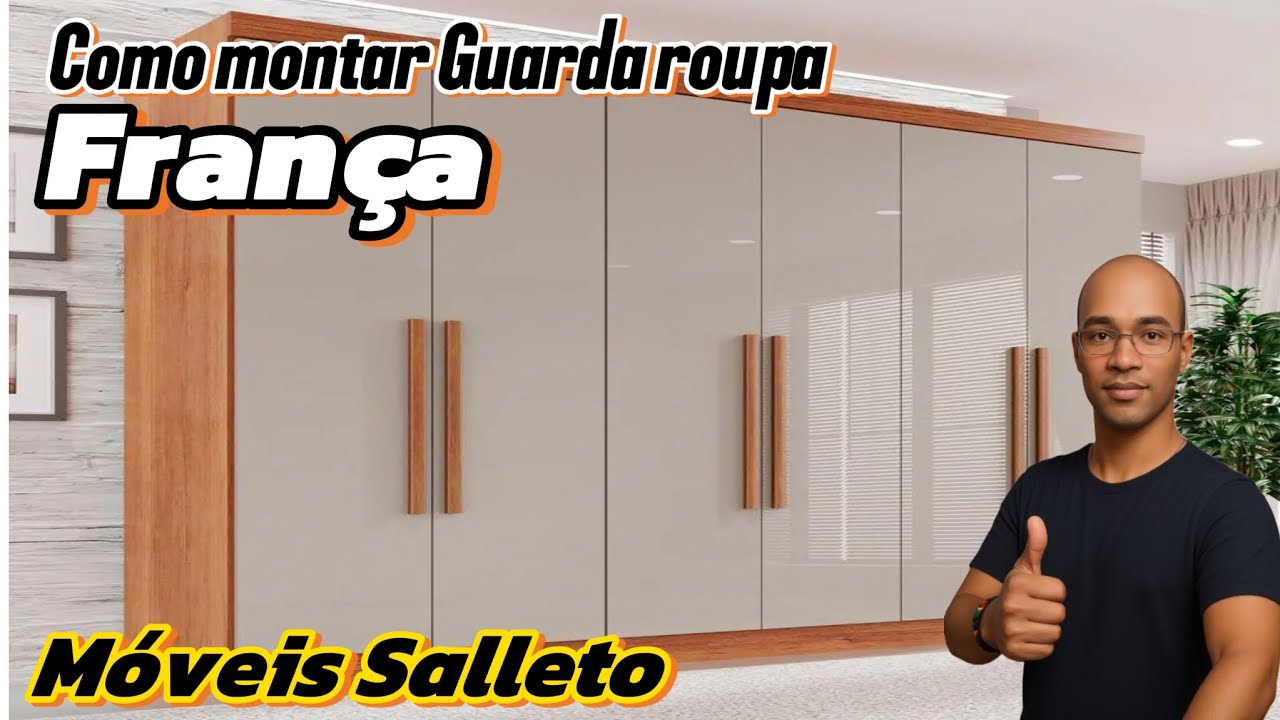 Aprenda a montar Guarda-roupa Casal 6 Portas 2 Gavetas França