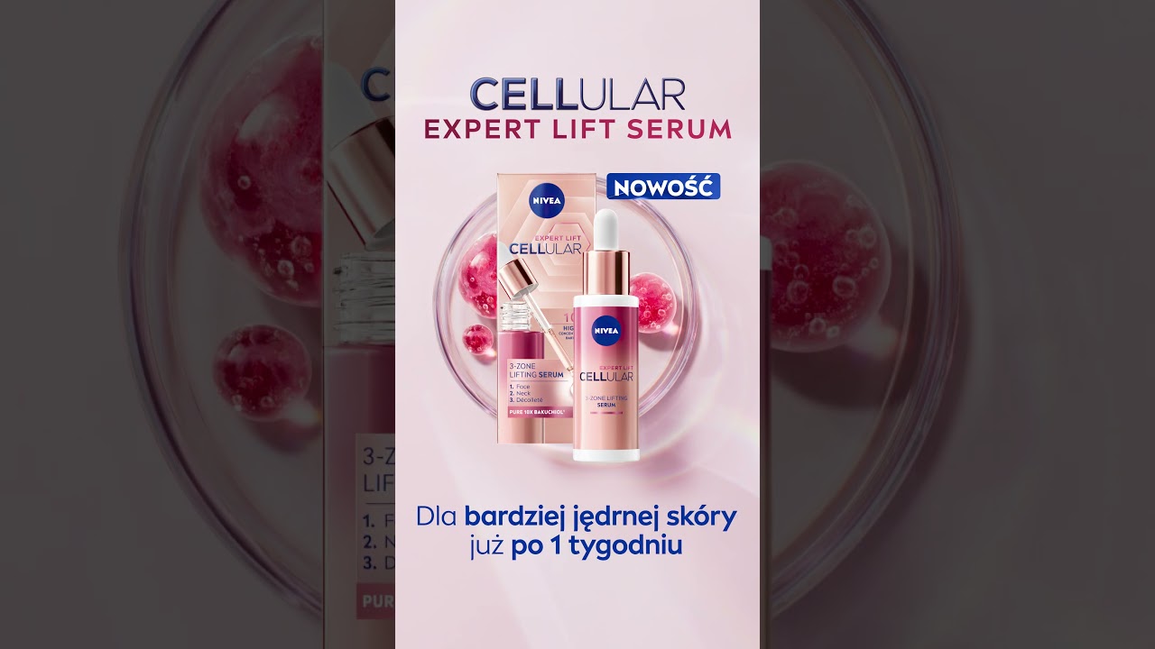 Jędrna skóra w tydzień? Wypróbuj nowość – serum NIVEA Cellular Expert Lift z bakuchiolem.