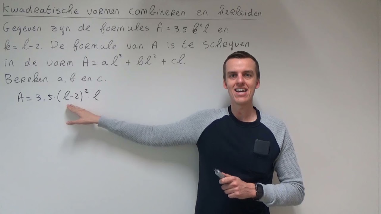 Kwadratische vormen combineren en herleiden (HAVO wiskunde A)