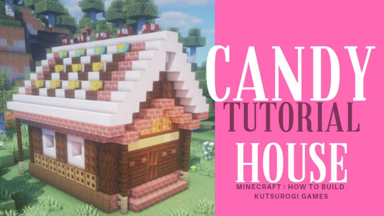 【マインクラフト】お菓子の家の作り方！キャンディ風の装飾でかわいい！ハロウィンやクリスマスに！【minecraft 】How to build Ginger Bread House