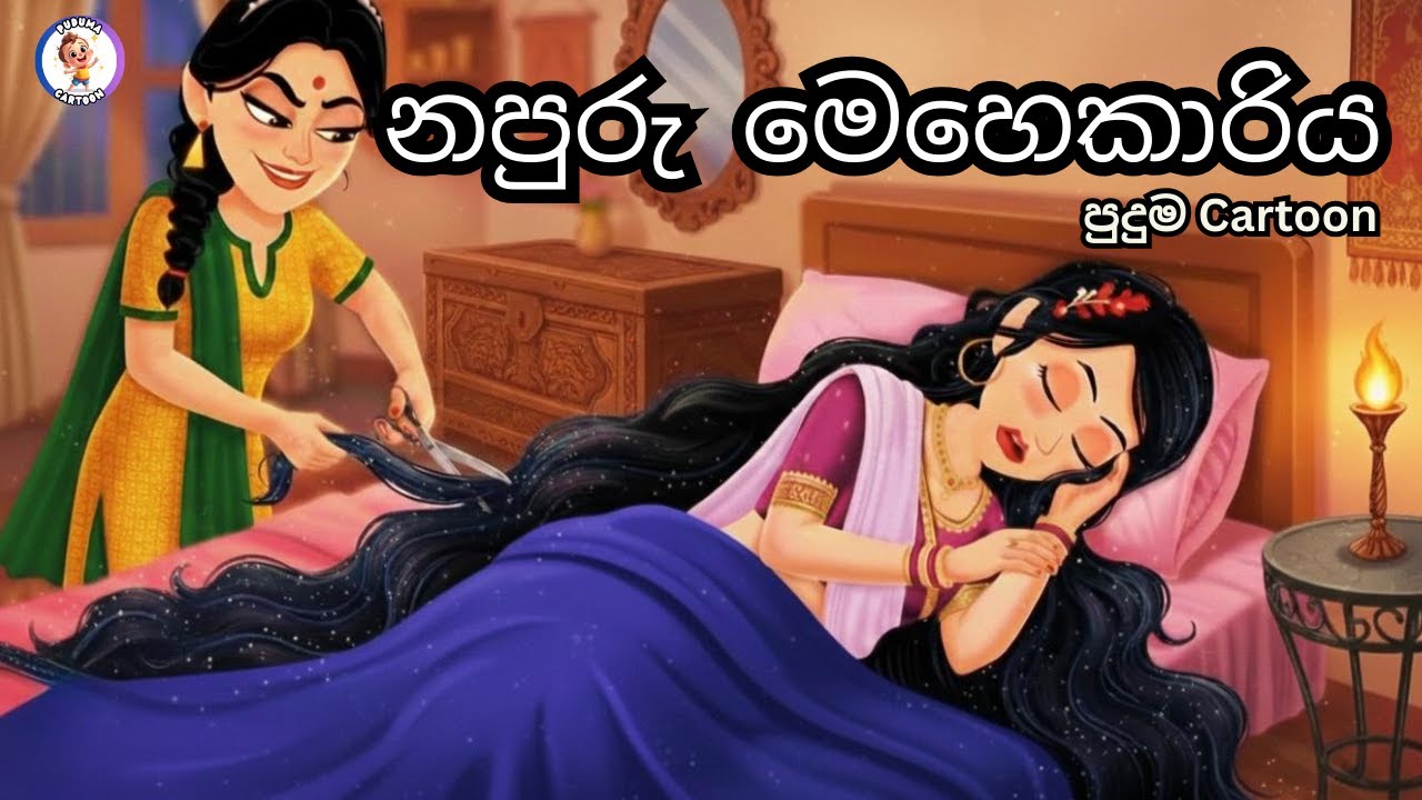මෙහෙකාරියගේ ඉරිසියාව නිසා කොන්ඩය අහිමි වුණ පුංචි නෝනා | Sinhala Cartoon | moral Story| පුදුම Cartoon