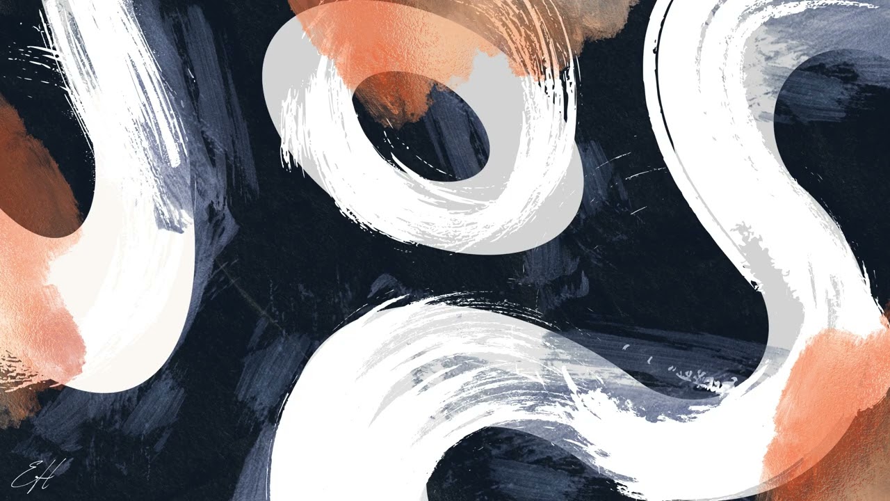 Abstract Blue Flow | Modern Brush Stroke Art | 1 Hour Ambient Visual