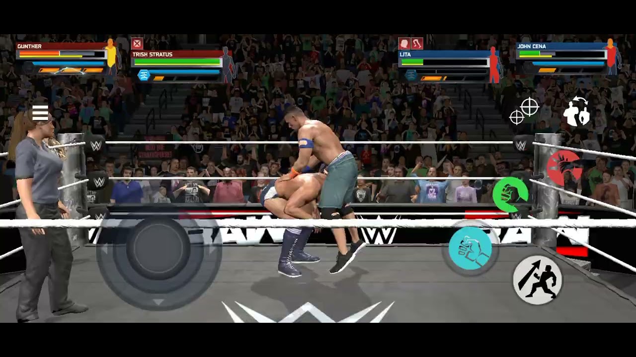 John Cena Vs Lita Vs Gunther Vs Tristrustus Tag Team Match WWE SmackDown 