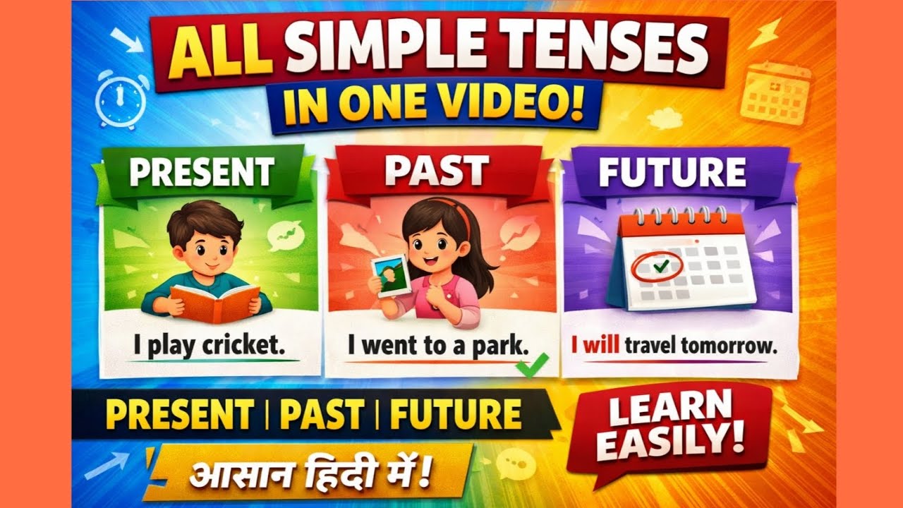 All Simple Tenses in One Video | Learn Simple Present, Past & Future Easily