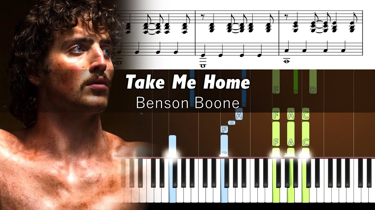 Benson Boone - Take Me Home - Accurate Piano Tutorial with Sheet Music
