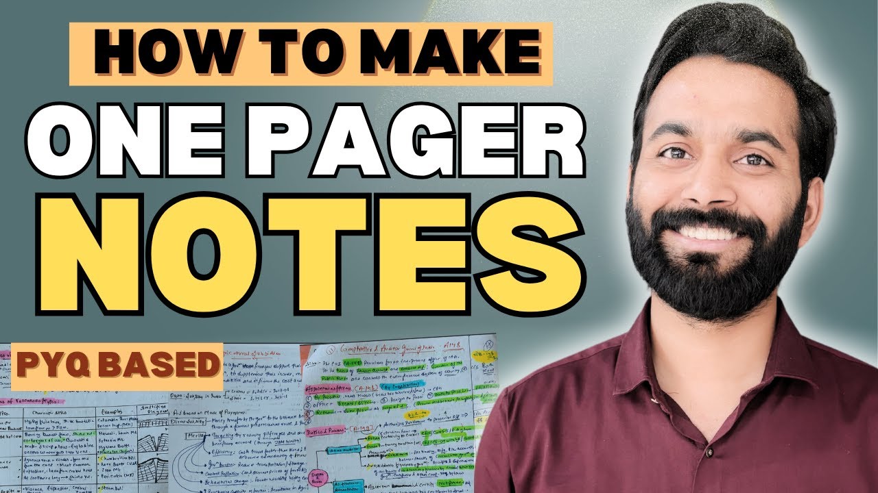 ✏️ How to Make *AWESOME* One Pager Notes Like Topper 🔥 | UPSC CSE Mains Note-Making Strategy