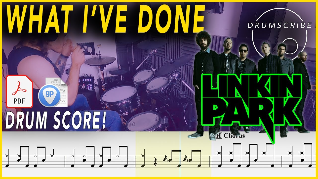What I've Done - Linkin Park | DRUM SCORE Sheet Music | #163 DRUMSCRIBE