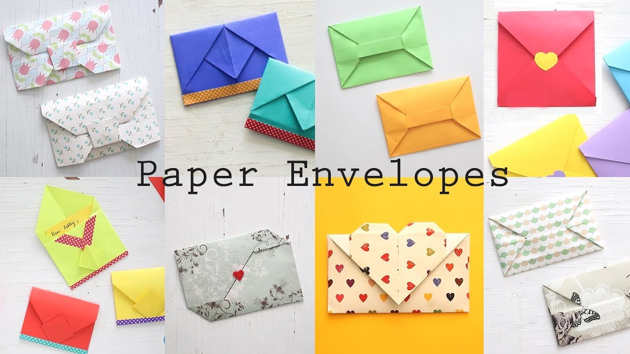 8 Easy Paper Envelopes | DIY Origami Tutorial | Ventuno Art