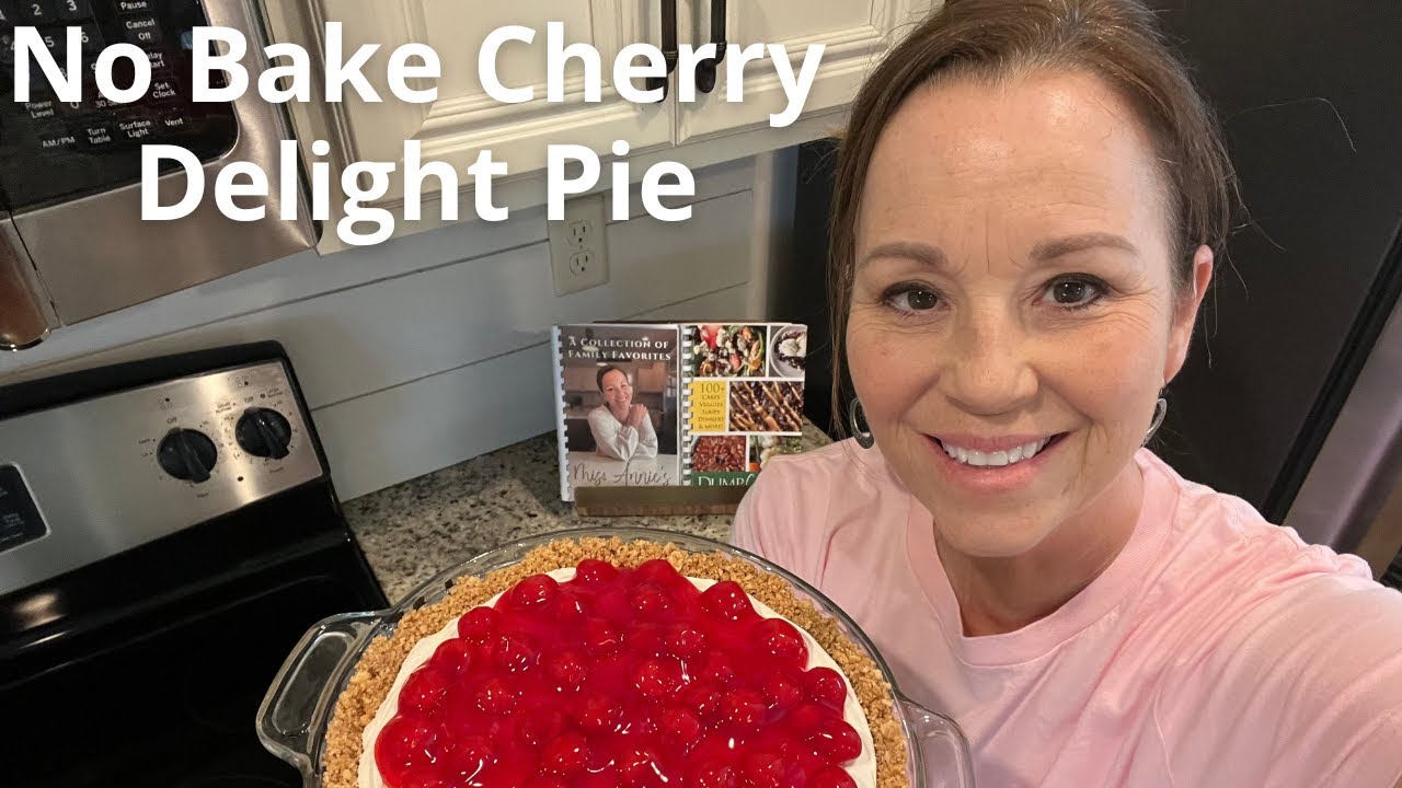 No Bake Cherry Delight Pie | Easy recipe to make for a family | Dessert in no time