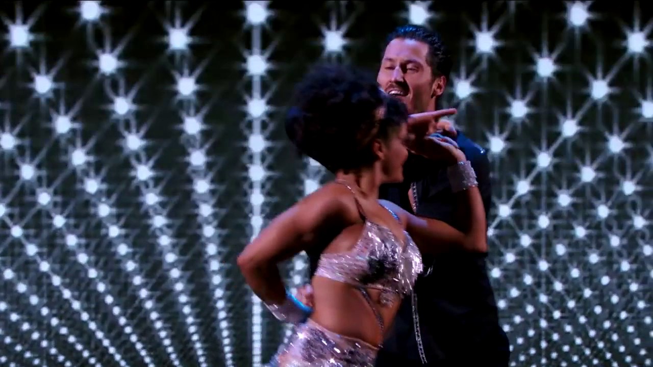 Laurie Hernandez and Val Chmerkovskiy Dances