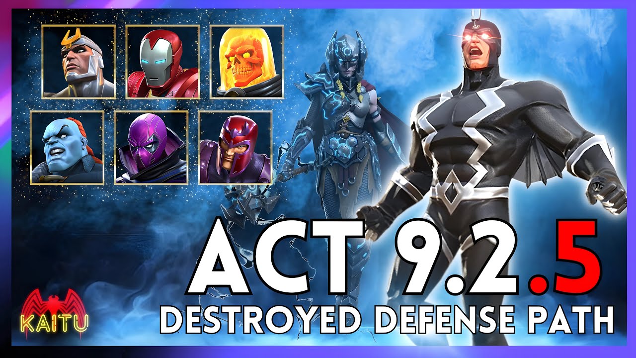 MCOC Act 9.2.5 ITEMLESS: Destroyed Defense Path with BLACK BOLT Boss 💥