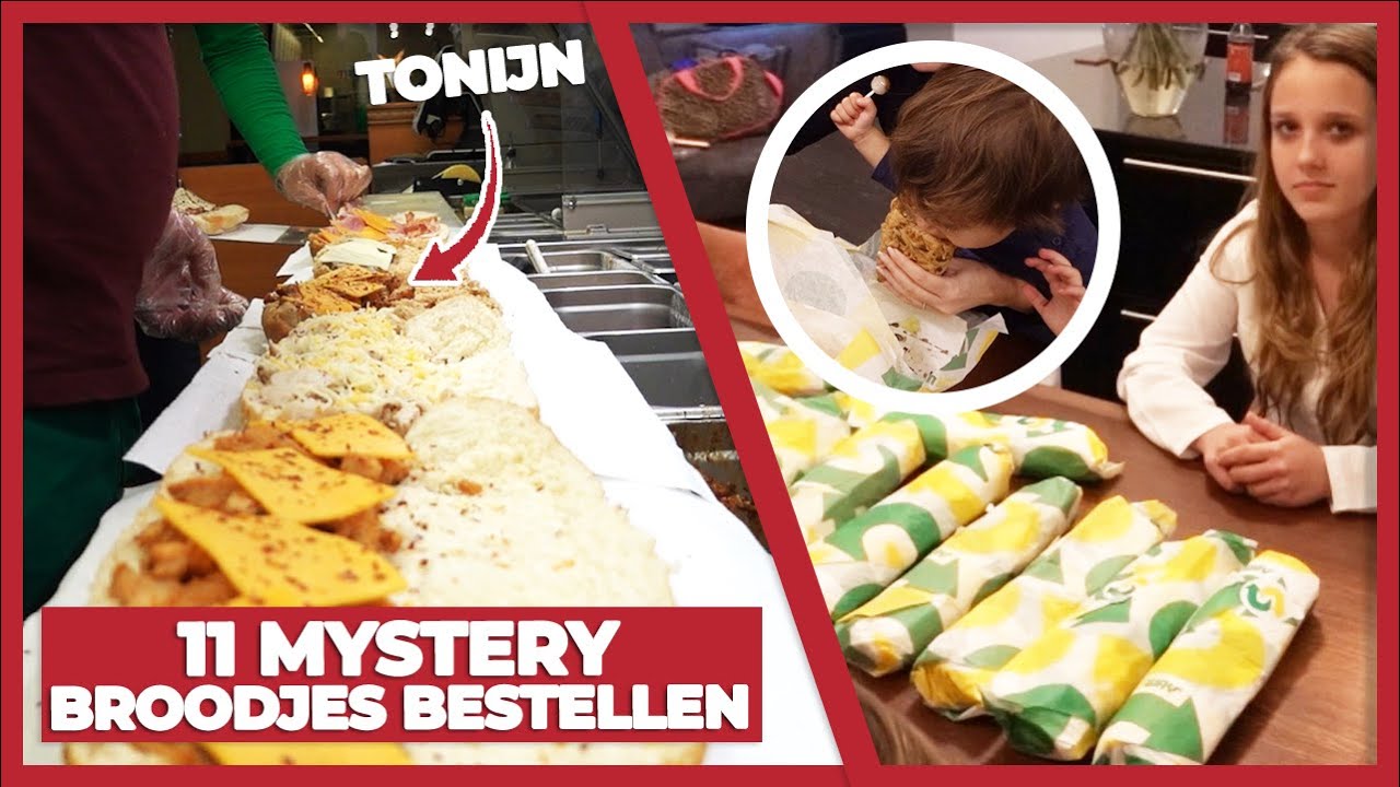 11 MYSTERY SUBWAY BROODJES BESTELLEN!! (wie krijgt de tonijn?) - 