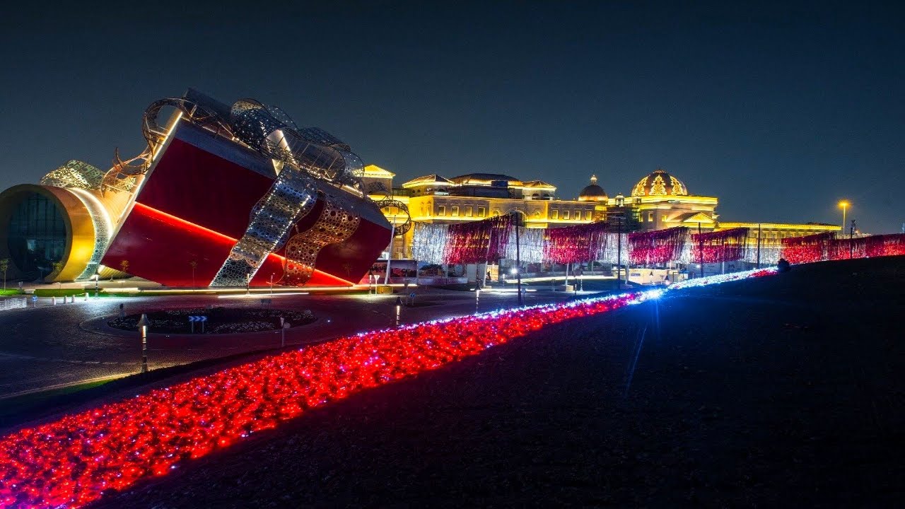 Katara at Night I Places to Visit in Qatar I Explore Qatar I Katara Cultural Village Doha Qatar