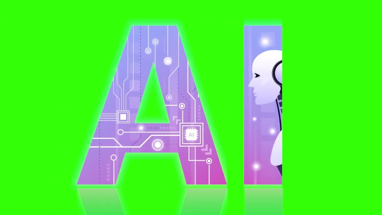 Copyright Free AI Artificial Intelligence Stock Footage with green screen 1 - Perfect for Editing