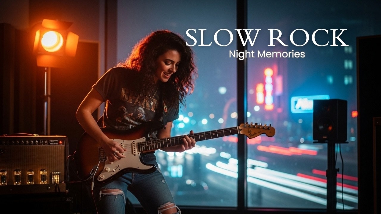 Slow Rock Guitar for Long Night Drives and Quiet Memories