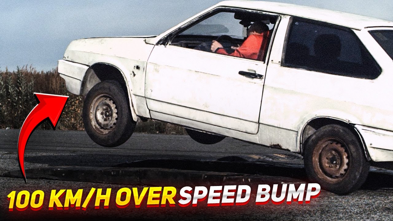 Hitting a speed bump at high speed - what will happen?