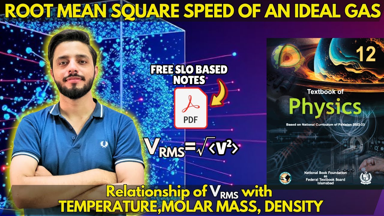 ROOT MEAN SQUARE SPEED OF AN IDEAL GAS | Class 12 Physics NBF | RMS of an Ideal Gas | By Aqib Rehman