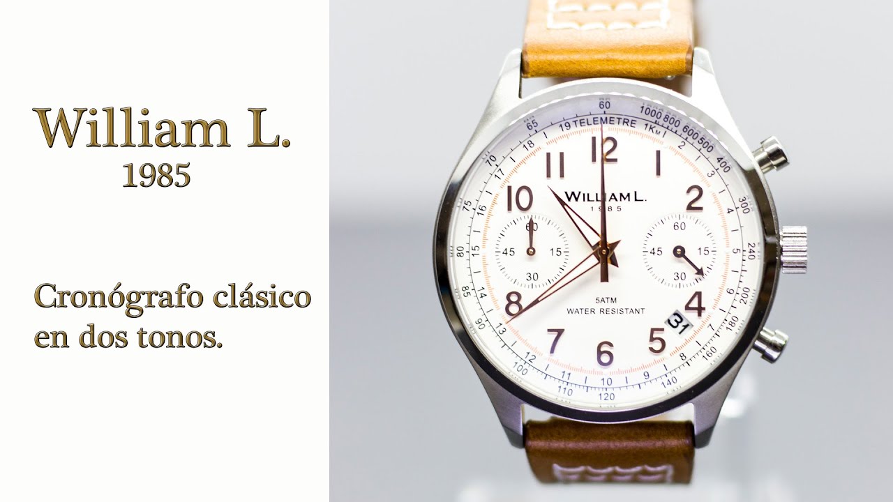 William L. 1985  Cron&oacute;grafo cl&aacute;sico en dos tonos.