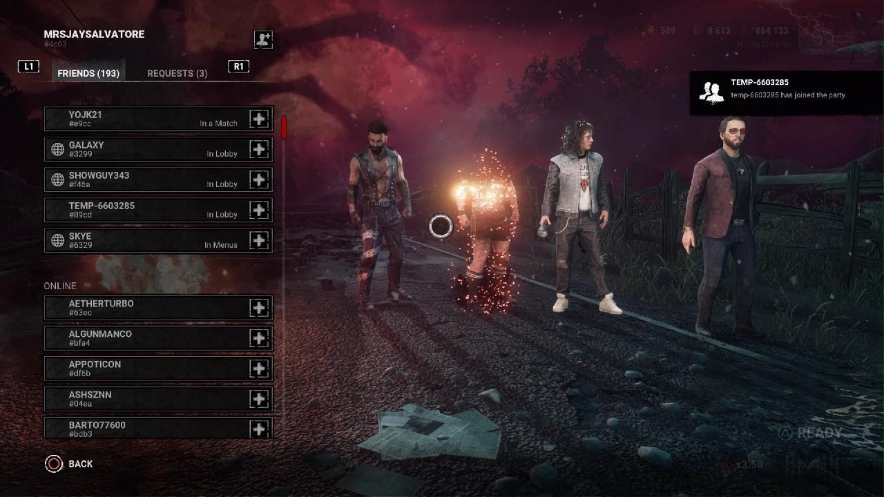 Dead by Daylight - full lobby of friends 2v8