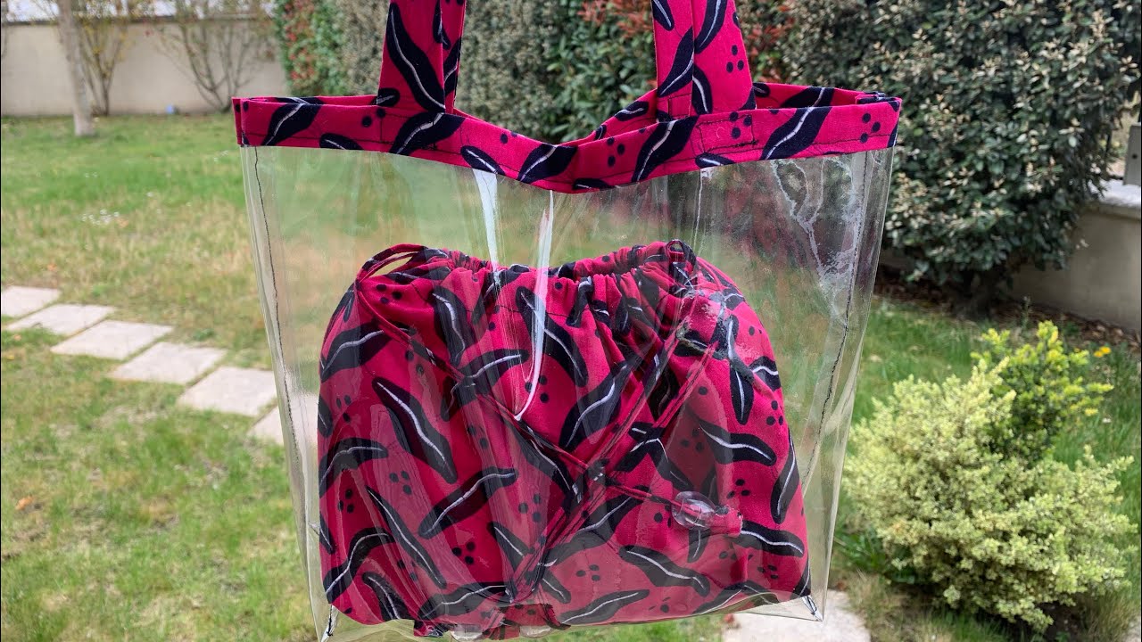 DIY Sac en vinyle transparent et son pochon👜🤩🤩