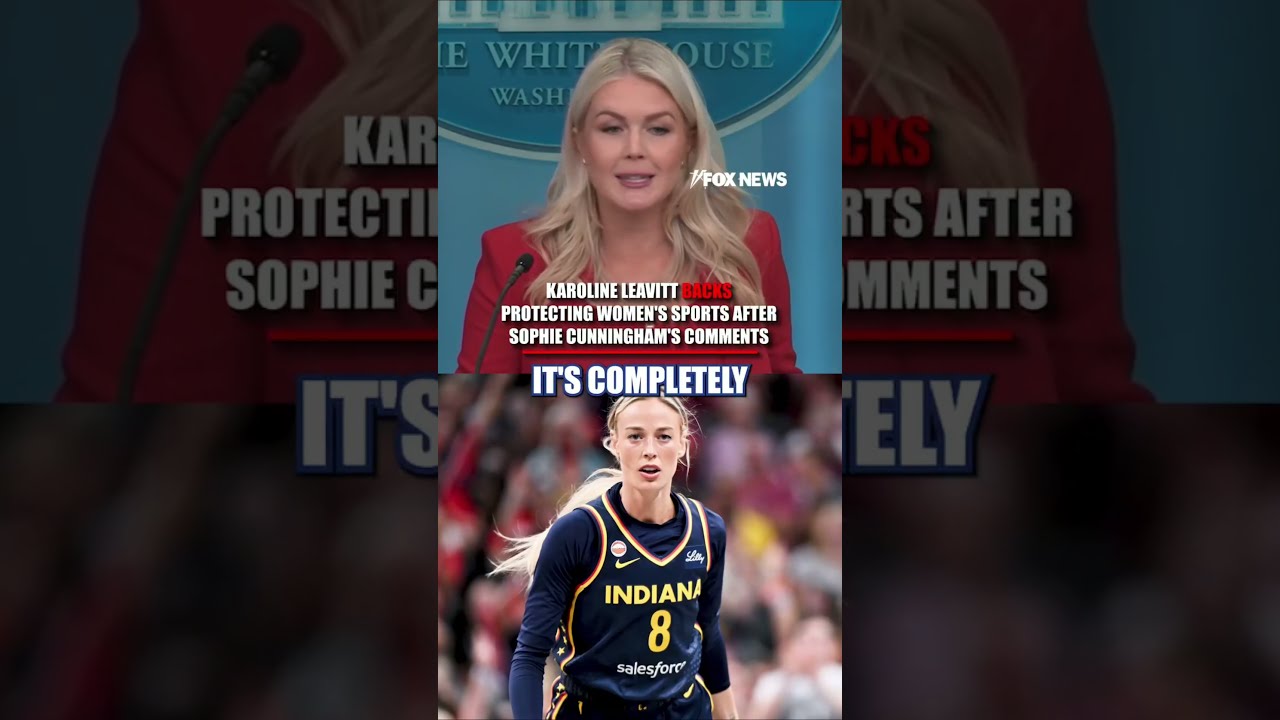 Leavitt responds to backlash against WNBA star protecting women's sports #shorts #us #WNBA