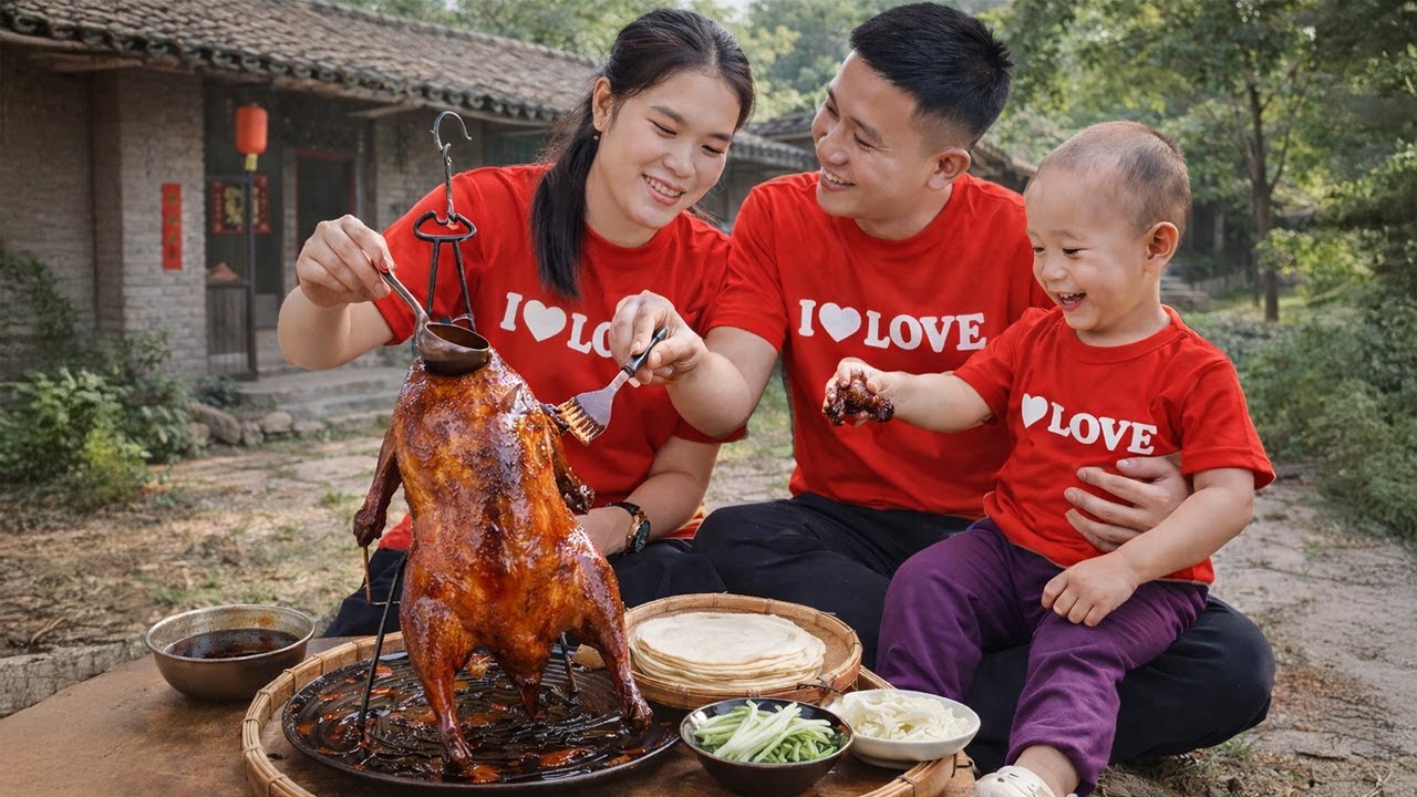 Making Grilled Ducks for Thanksgiving – Teaching My Son to Be Thankful to Family  | Trieu Thi Thuy