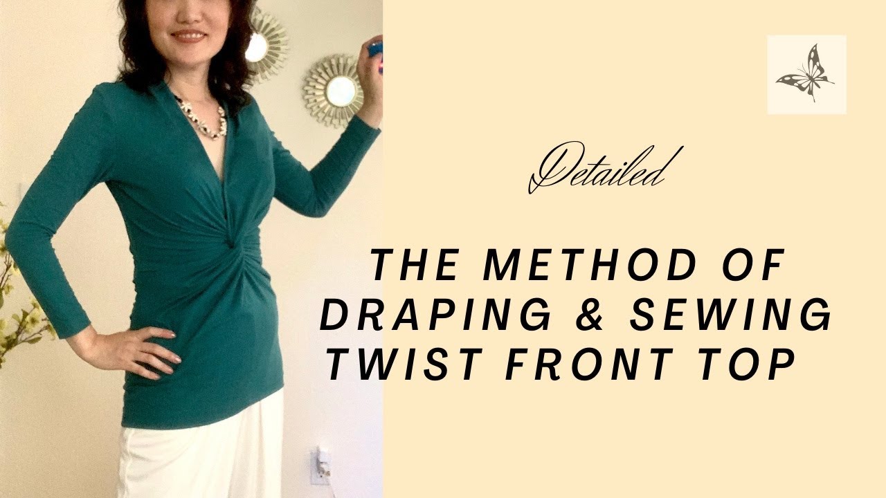 How to Professionally Make a Fitted Twist Knot Top - #patternpdrafting #draping&sewing
