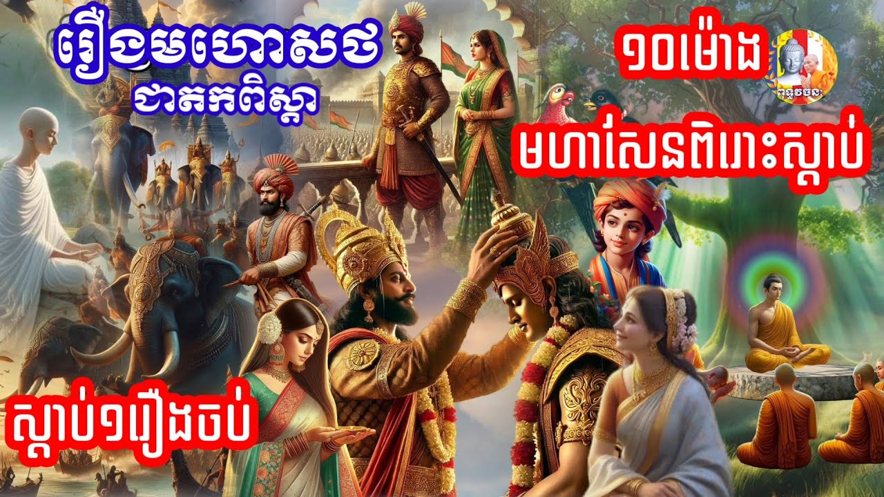 🙏🏻៥#ទសជាតក រឿងមហោសថជាតកពិស្តារ #ព្រះអង្គទ្រង់បំពេញបញ្ញាបារមី 👉ស្តាប់១រឿងចប់