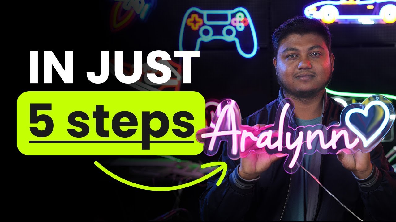 Cara membuat papan nama neon hanya dalam lima langkah