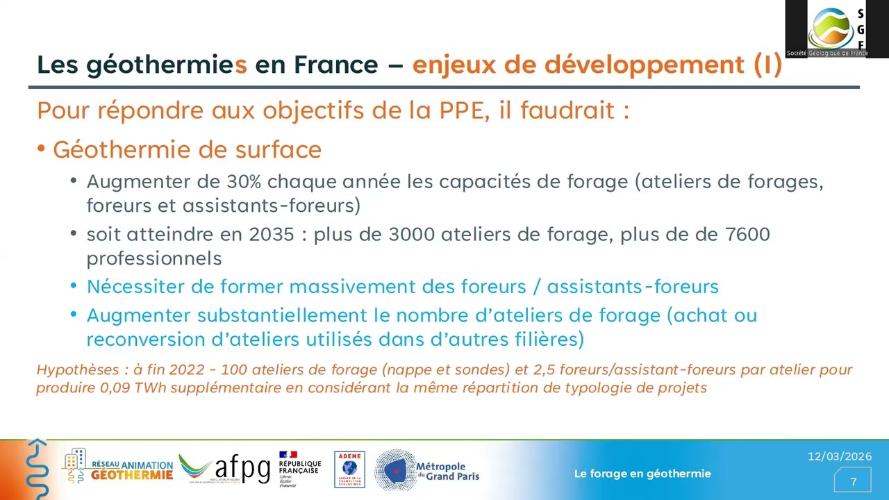 Armand POMART (AFPG) : Les forages en géothermie : contextes et enjeux