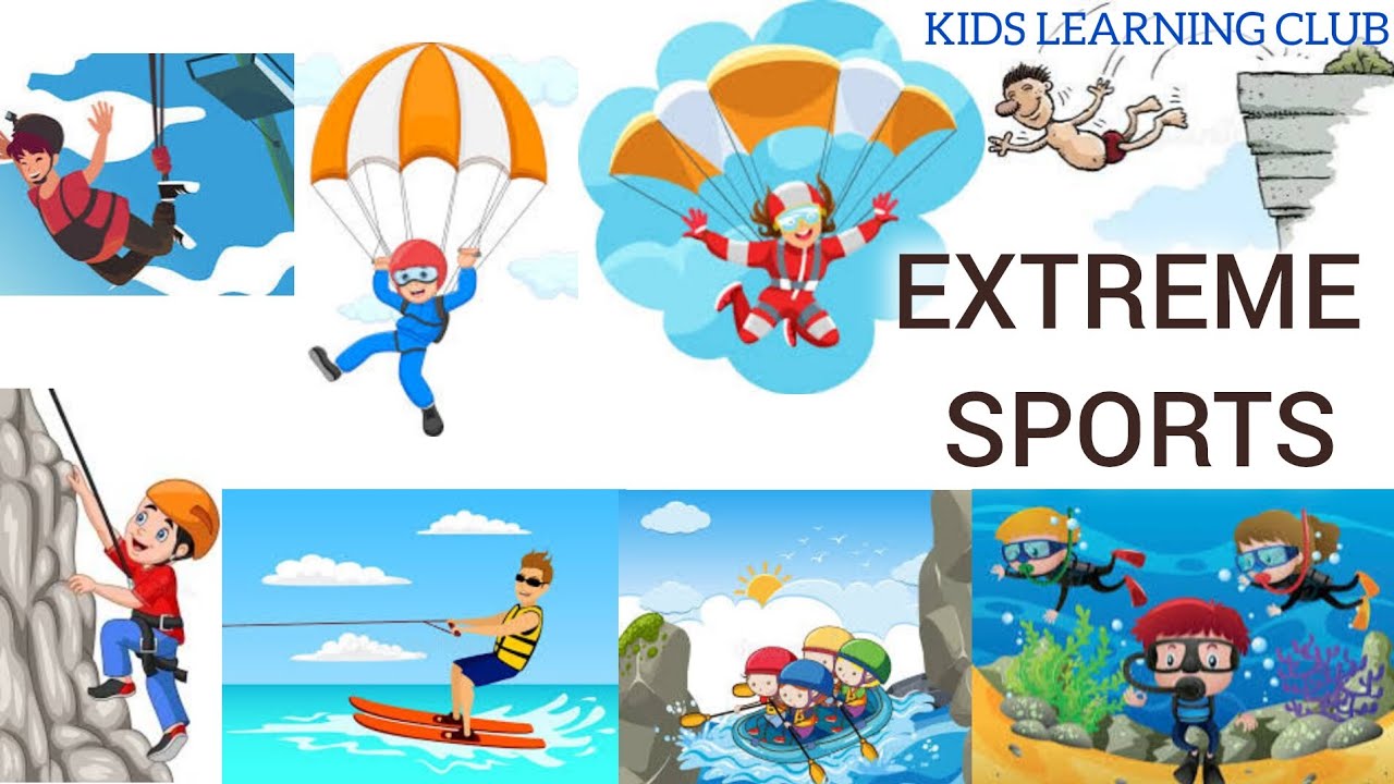 Adventure Sports| Extreme Sports| Vocabulary for kids
