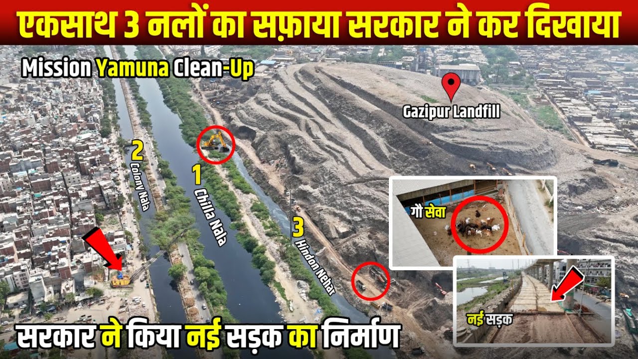 Mission Yamuna Clean-Up :Delhi Drains Cleaning Update | new Road update | cow Food sewa to gaushala